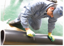 3、測(cè)量管件深度，做標(biāo)記